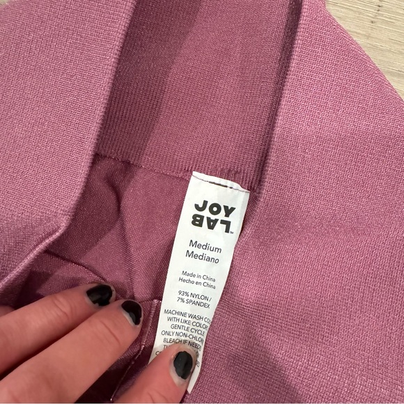 JoyLab Target Seamless Cutout Athletic Leggings Pink Medium - Picture 3 of 4